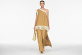 Asymmetrical Wool-Fringe Dress